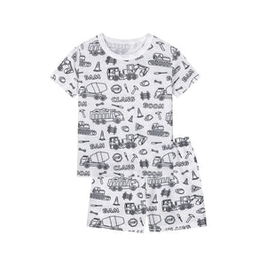 DIY Kids Sketch Colourful Short Sleeve Pajama Set